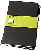 Набор Moleskine Cahiers – Большой черный нелинованный