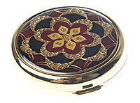 Зеркальце круглое — Вишневый с черным