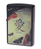 Зажигалка Zippo — Иероглиф «Любовь» (Love Black Matte)