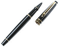 Роллер-ручка Waterman Expert – Черная с золотом