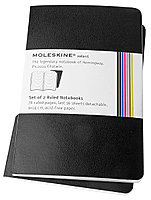 Средний набор Moleskine Volant — линованный, черный